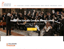 Tablet Screenshot of collegiummusicum.org.ar